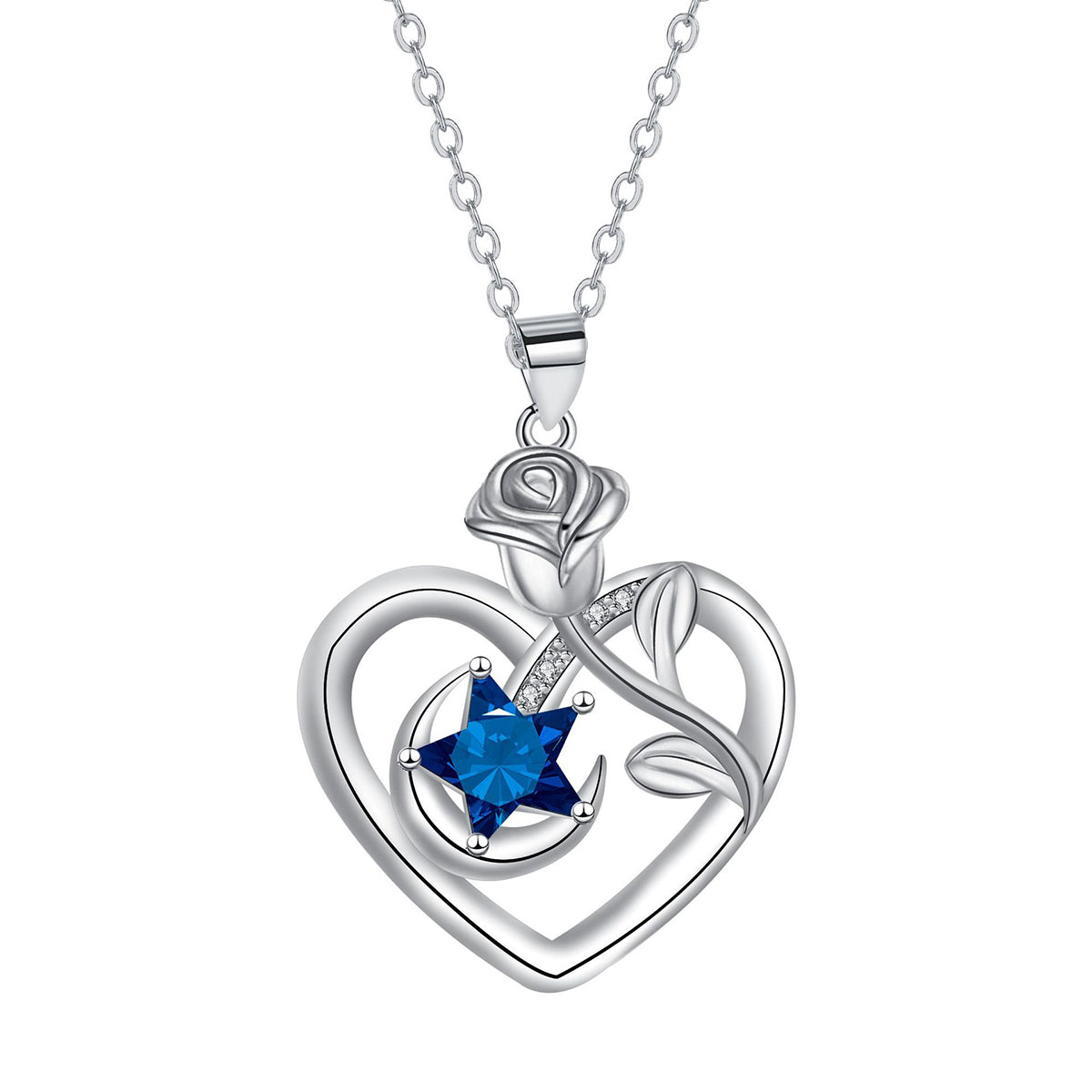 Copper With Silver Plated Heart Pendant Necklace