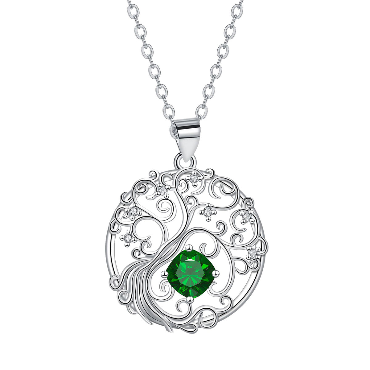 Copper With Silver Plated Tree of Life Pendant Necklace