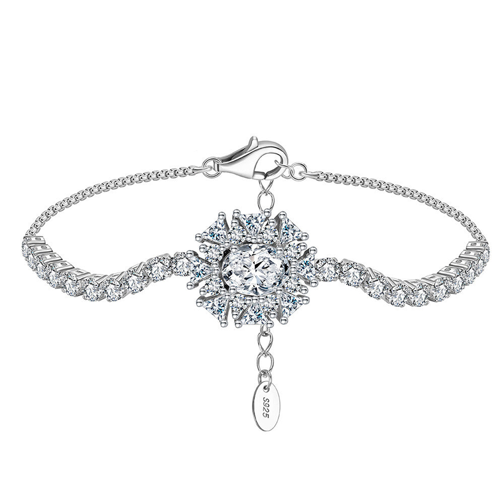 925 Sterling Silver Zircon Bracelet