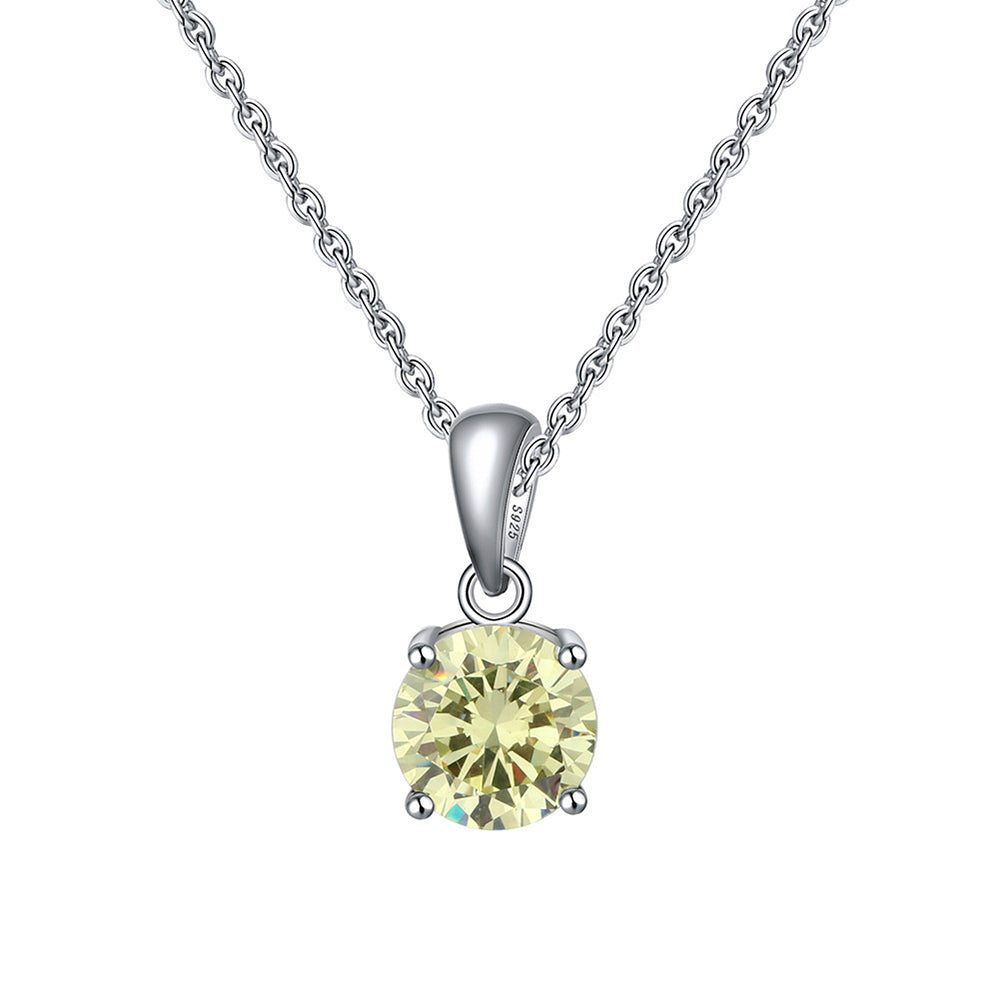 925 Sterling Silver Birthstone Necklace
