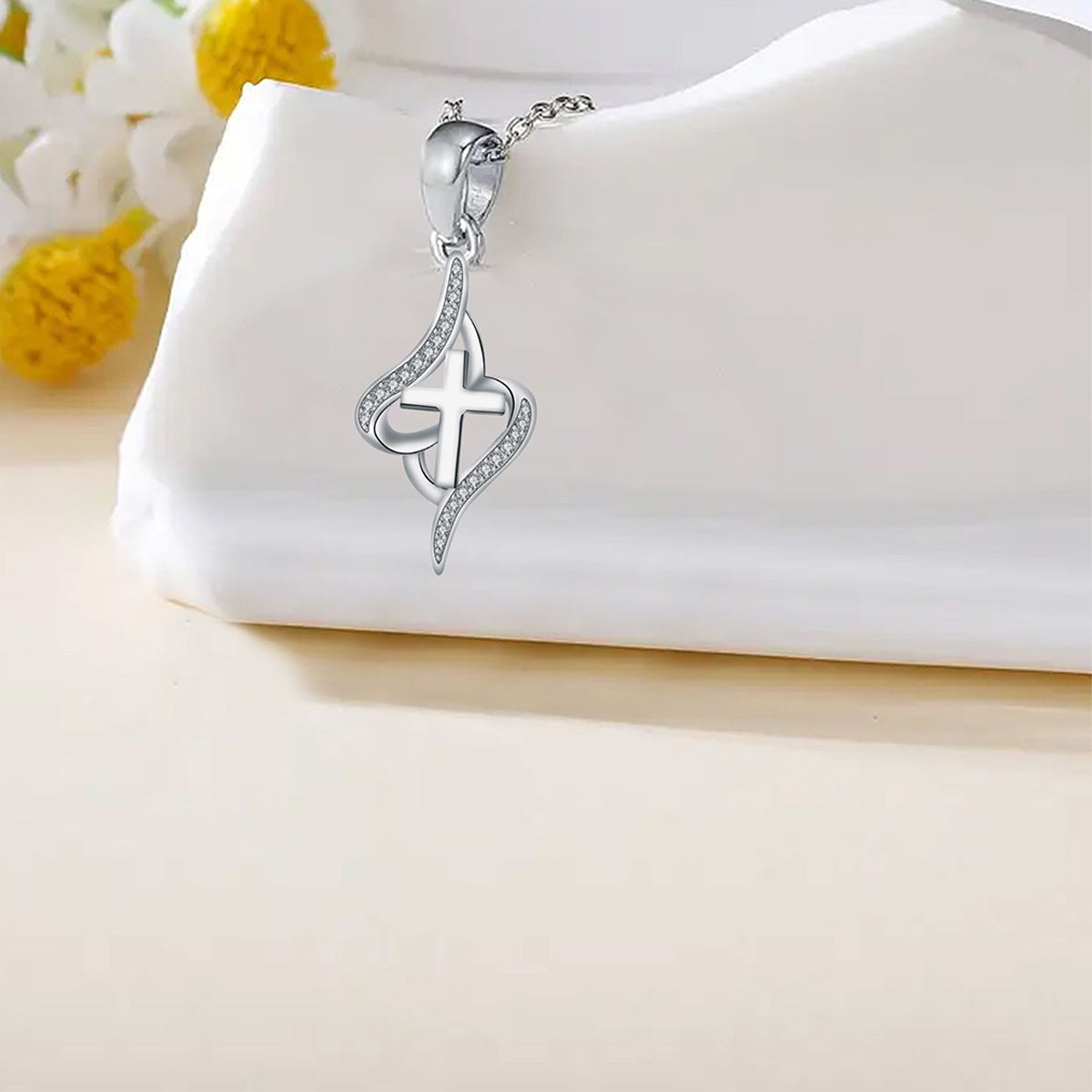 Copper With Silver Plated Heart Pendant Necklace