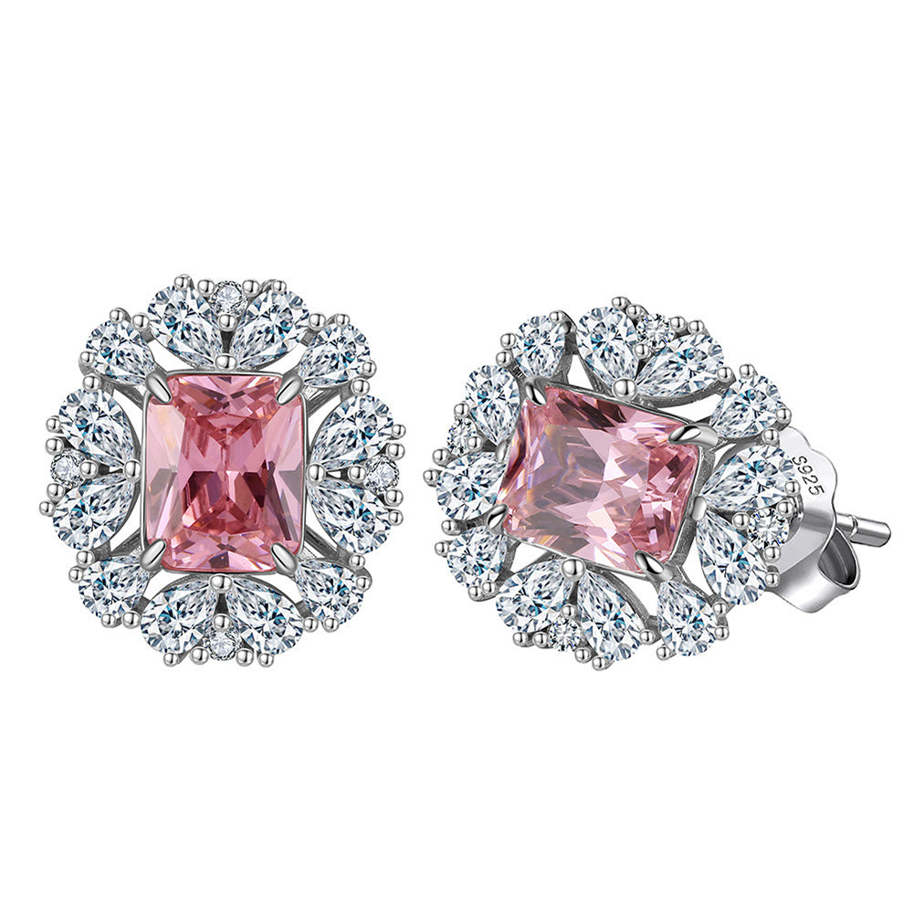 925 Sterling Silver Zircon Earrings