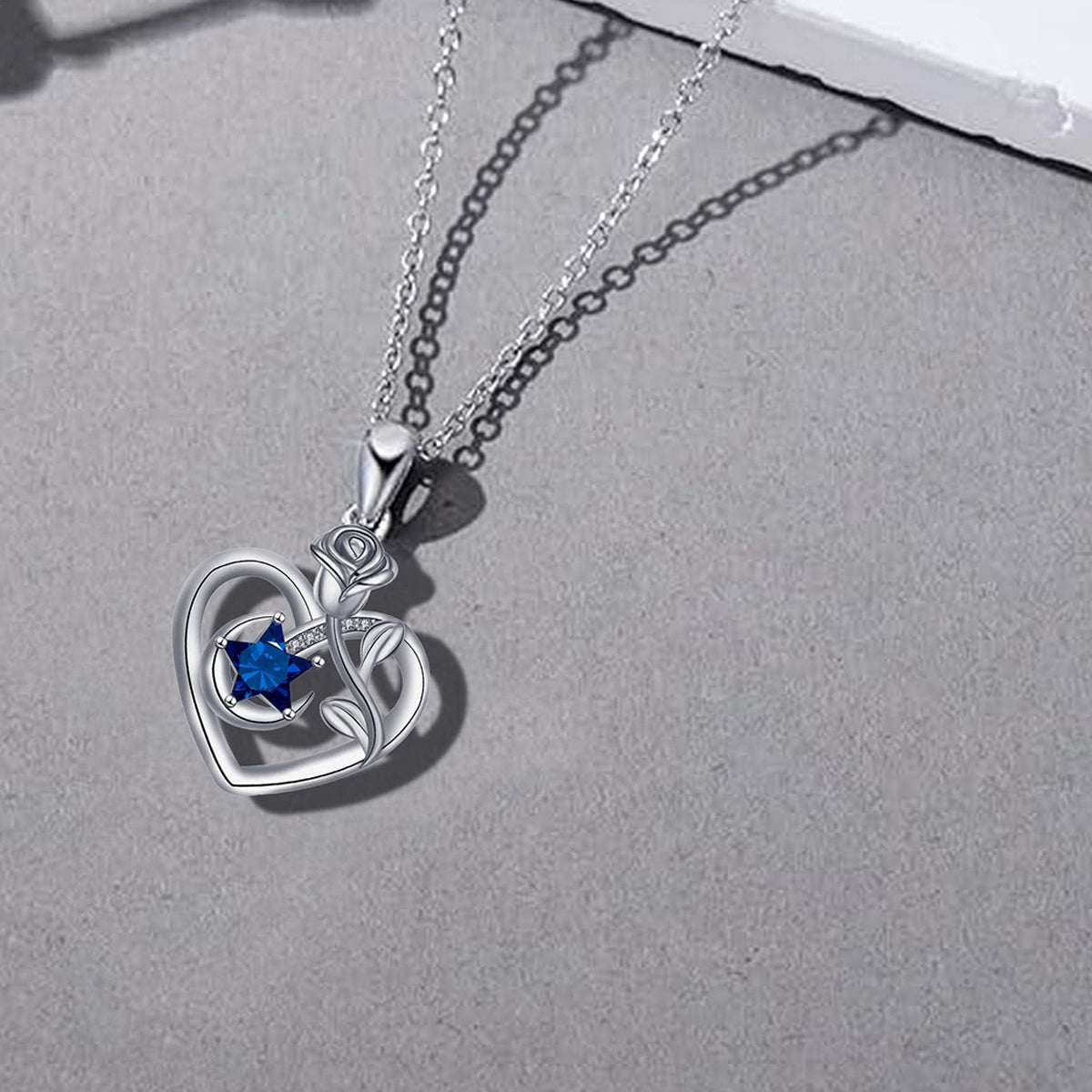 Copper With Silver Plated Heart Pendant Necklace