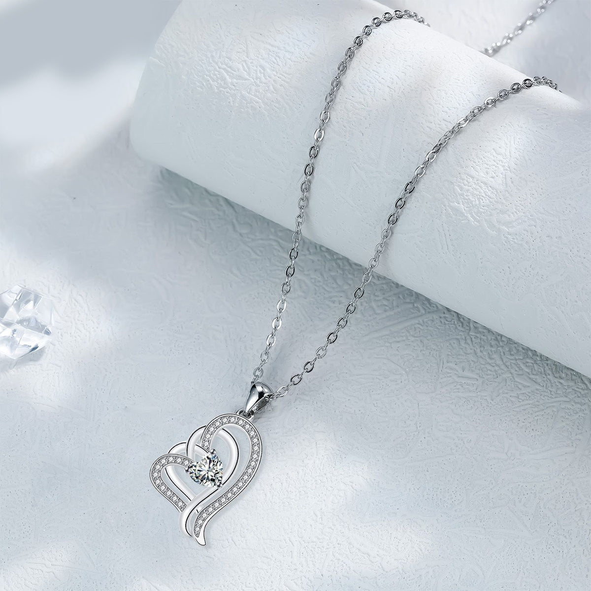 Copper With Silver Plated Heart Pendant Necklace