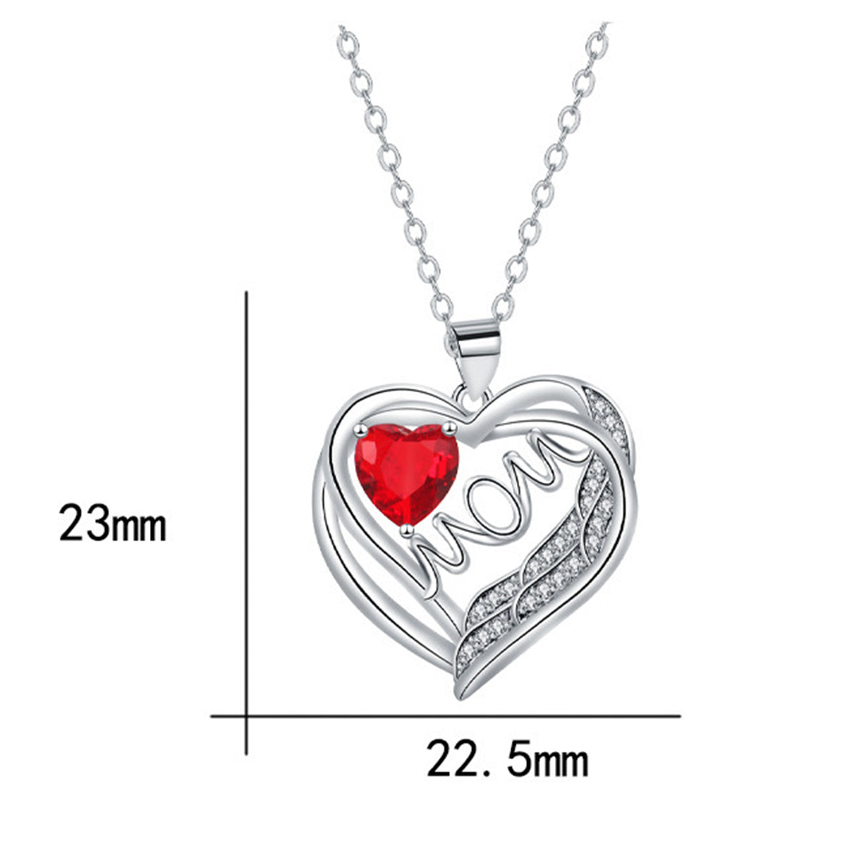 Copper With Silver Plated Heart Pendant Necklace