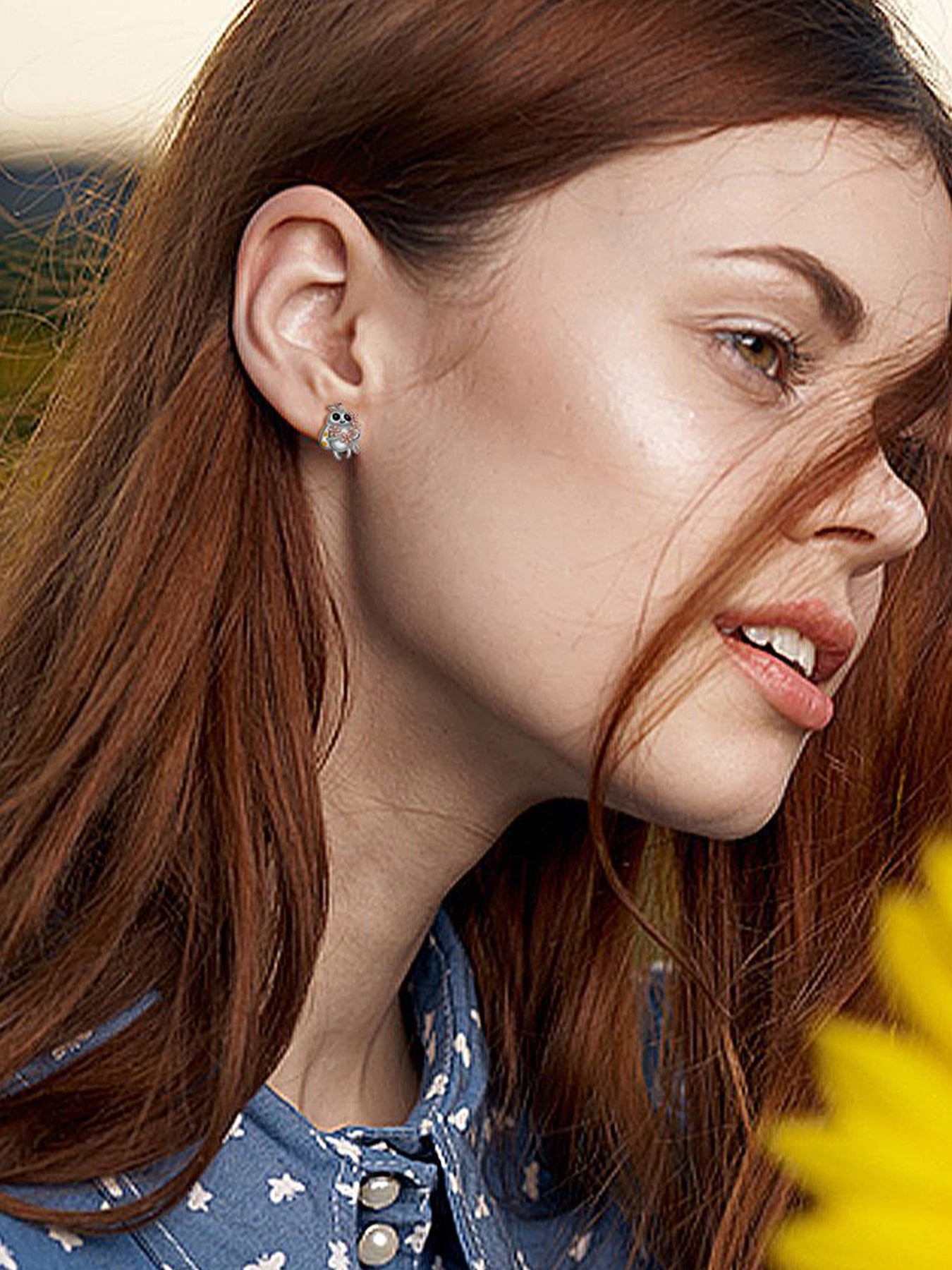 Cute Bee Design Stud Earrings, Fashionable Earrings for Women & Girls, Trendy All-match & Exquisite Jewelry for Birthday Gift