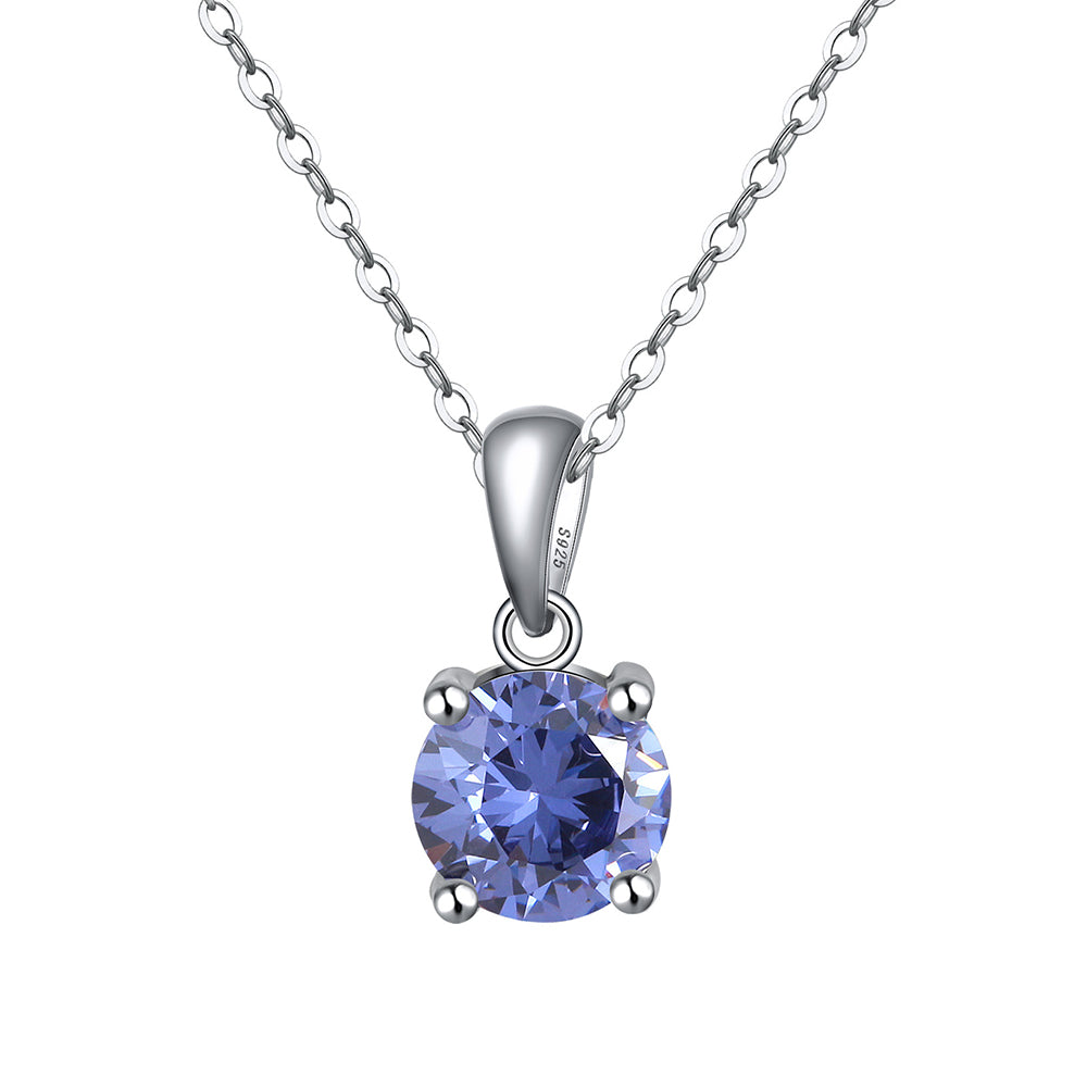 925 Sterling Silver Birthstone Necklace