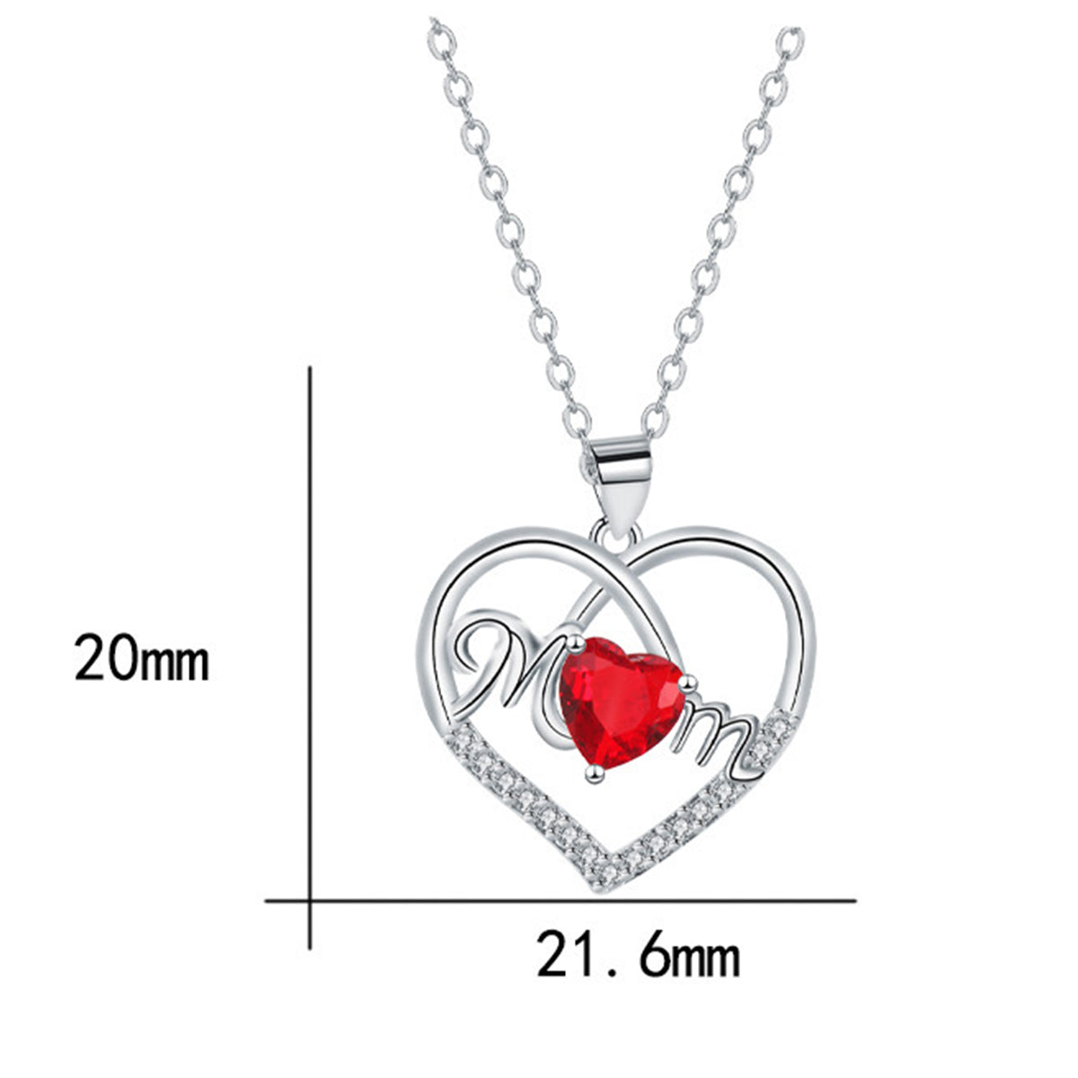 Copper With Silver Plated Heart Pendant Necklace