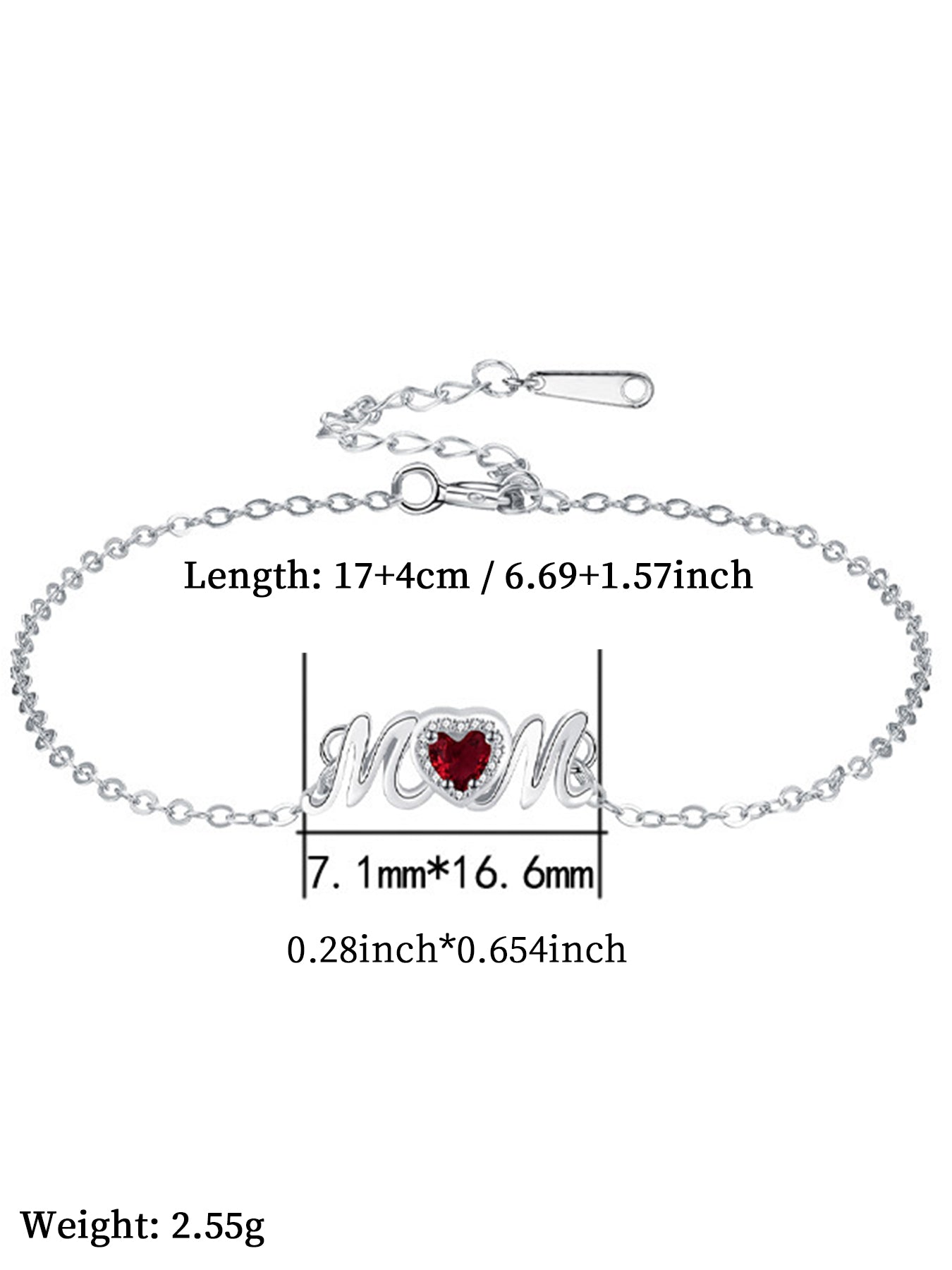 Mom Letter Design Bracelet, Fashionable Rhinestone Decor Bracelet for Women & Girls, Trendy All-match & Exquisite Jewelry for Birthday Gift