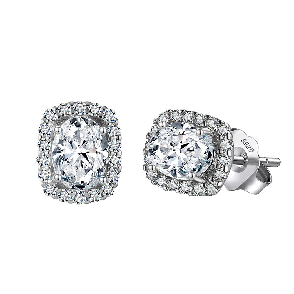 925 Sterling Silver Zircon Earrings
