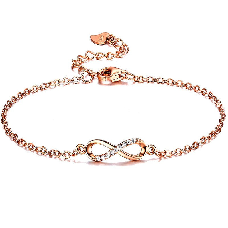 925 Sterling Silver Infinity Fashion Bracelet