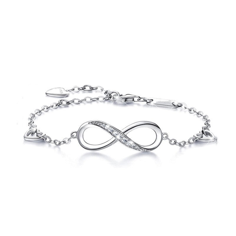 925 Sterling Silver Infinity Fashion Bracelet