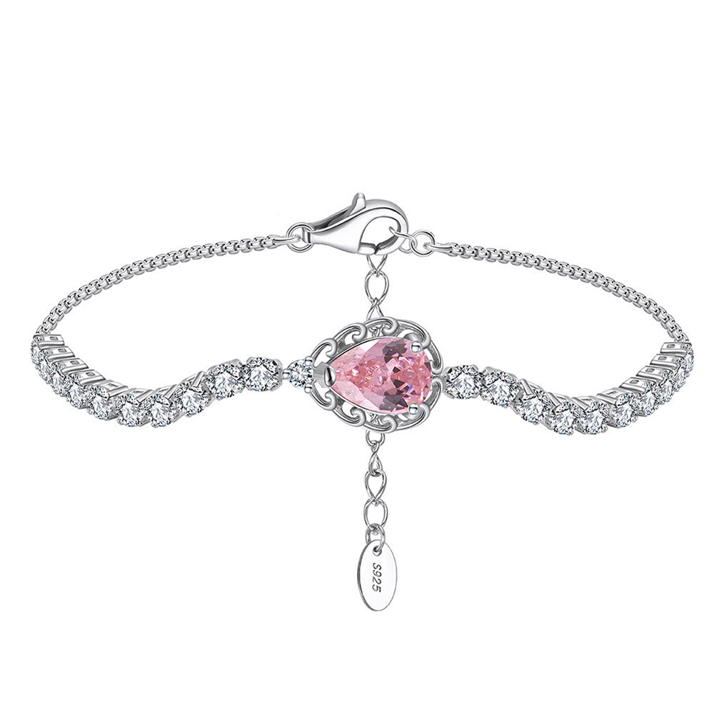 925 Sterling Silver Zircon Bracelet