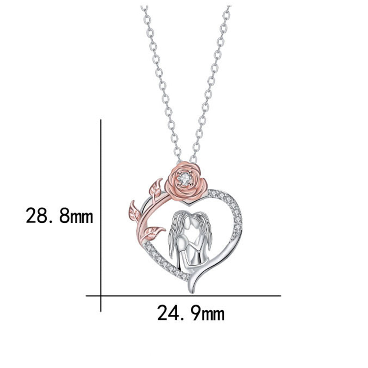 Copper With Silver Plated Tree Pendant Necklace