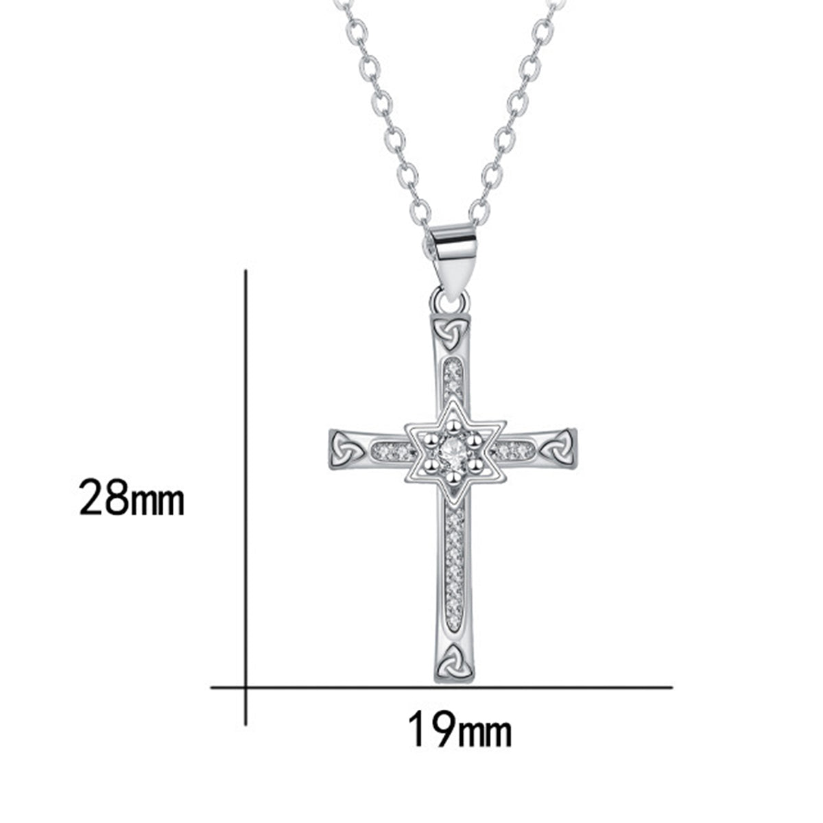 Copper With Silver Plated Cross Pendant Necklace