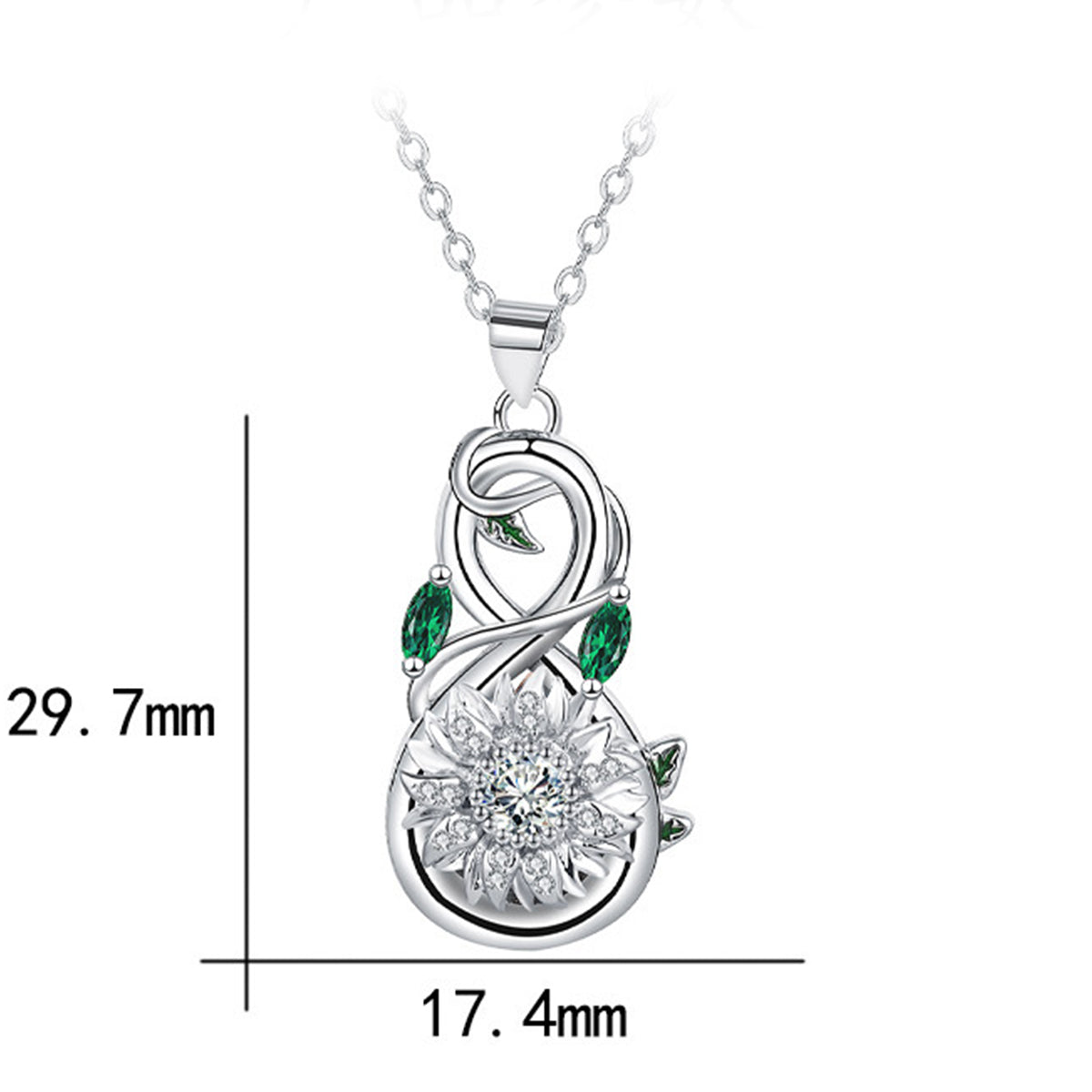 Copper With Silver Plated Infinity Pendant Necklace for Women