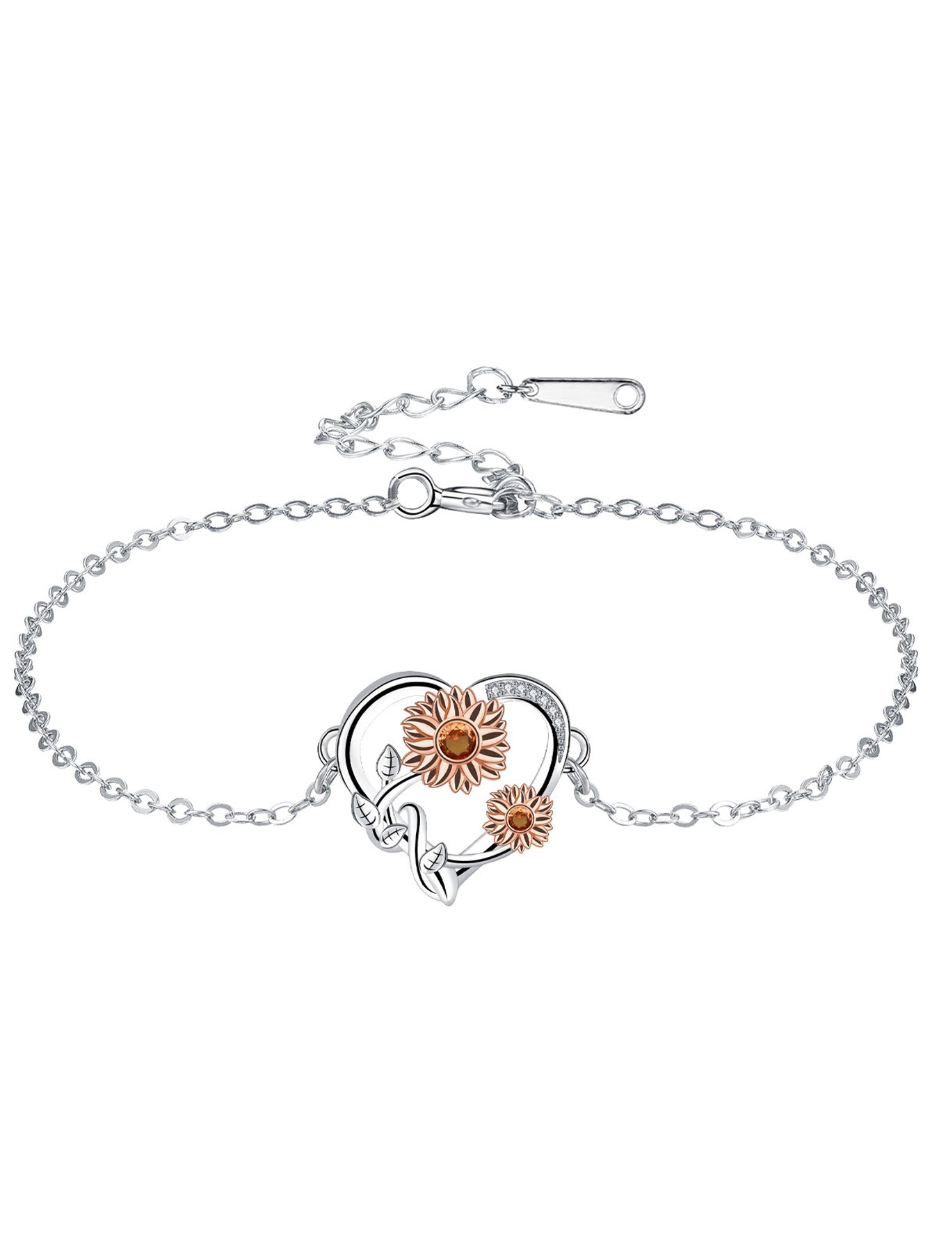 Sunflower Design Bracelet, Fashionable Jewelry for Women & Girls, Trendy All-match & Exquisite Jewelry for Birthday Gift