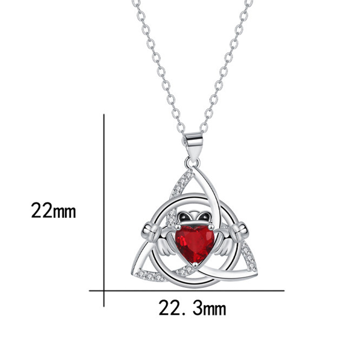 Copper With Silver Plated Knot Pendant Necklace