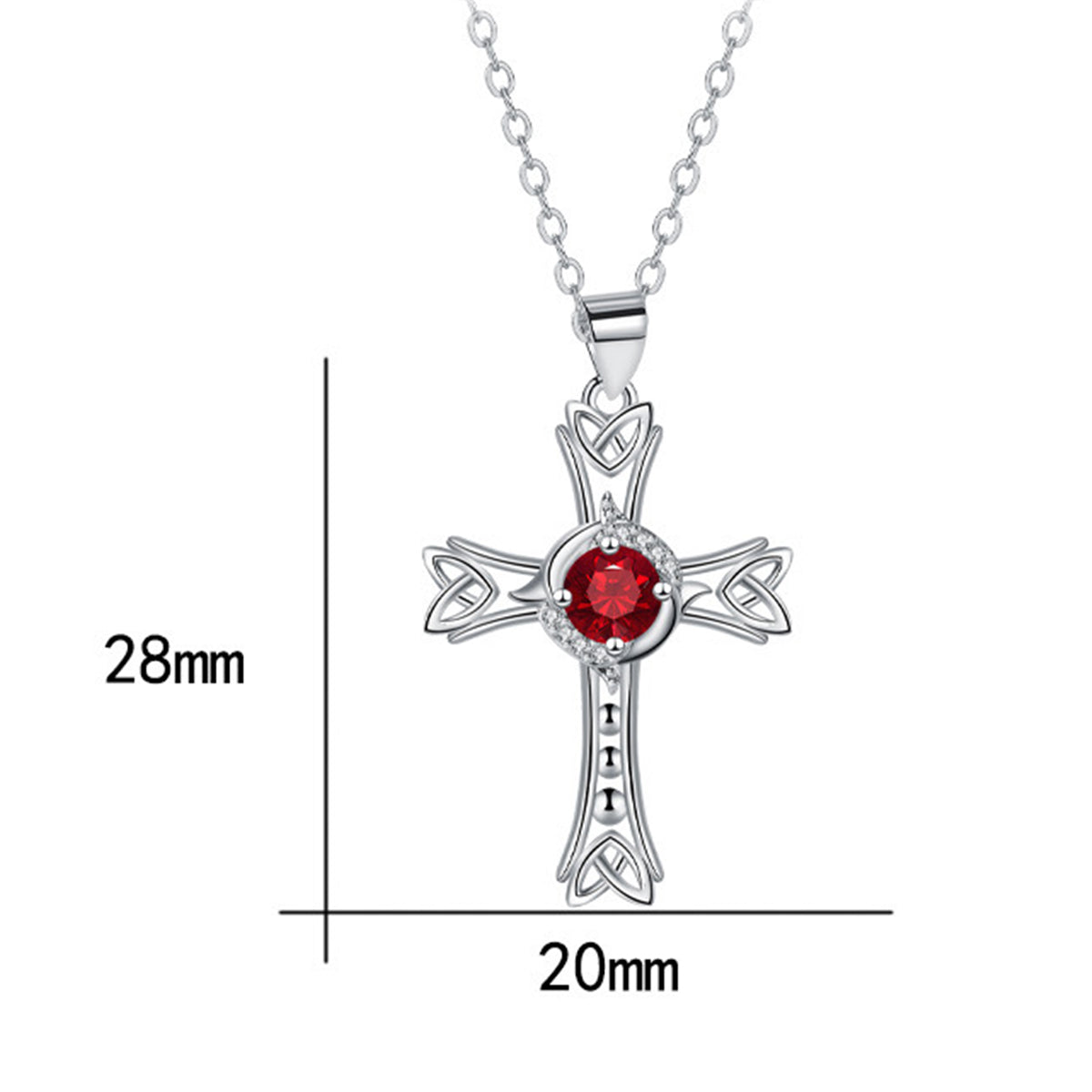 Copper With Silver Plated Cross Pendant Necklace