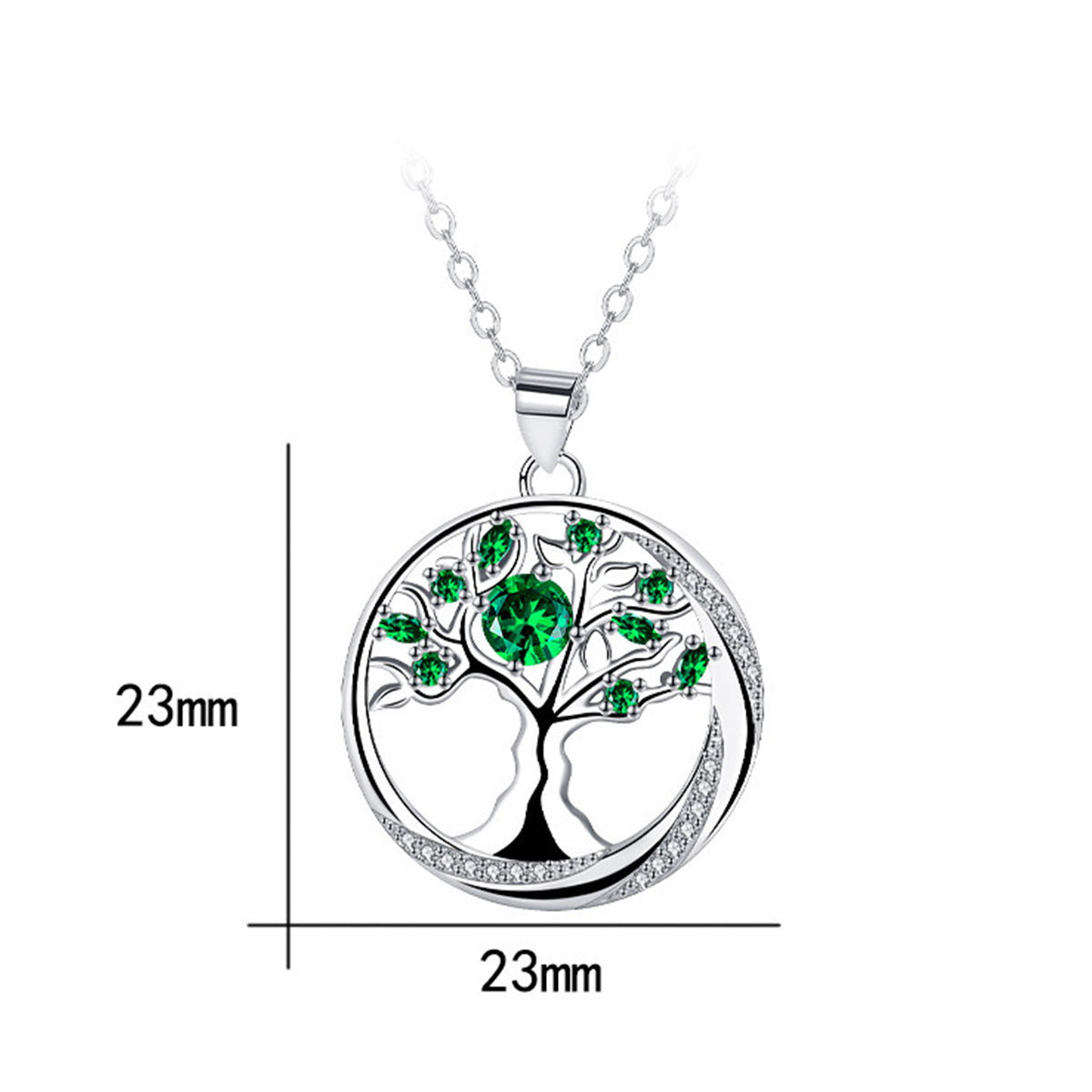 Copper With Silver Plated Tree of Life Pendant Necklace