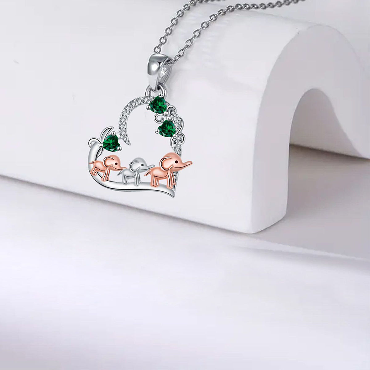 Copper With Silver/Rosegold Plated Knot Pendant Necklace