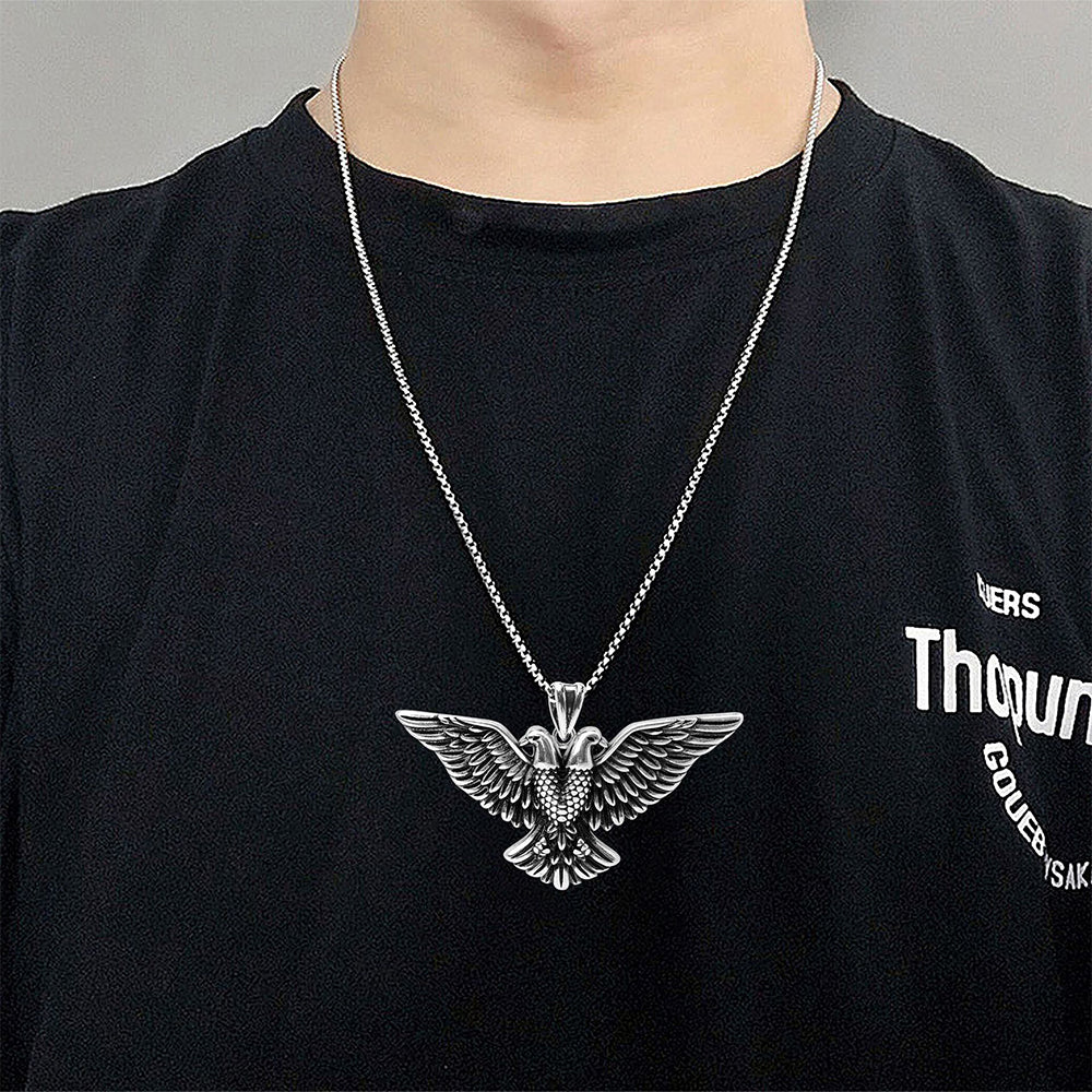 Gothic Mysterious Angel Wings Pendant Necklace, Men Women's Fashion Jewelry, Perfect for Parties & Gifts, Elegant Accessory for Everyday Wear