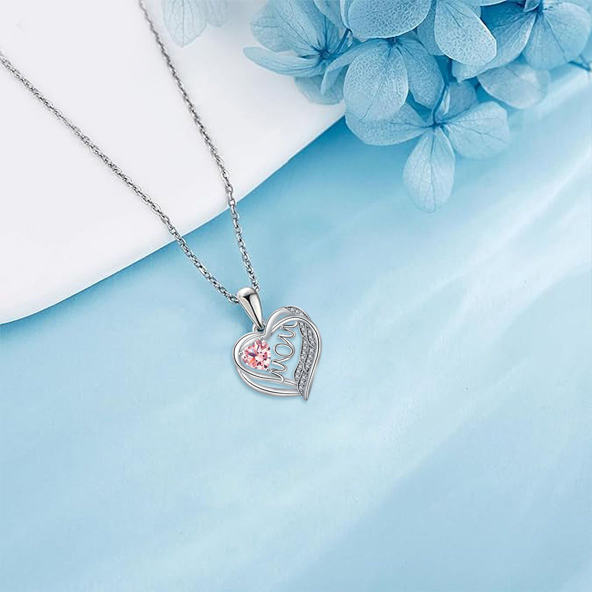 Copper With Silver Plated Heart Pendant Necklace