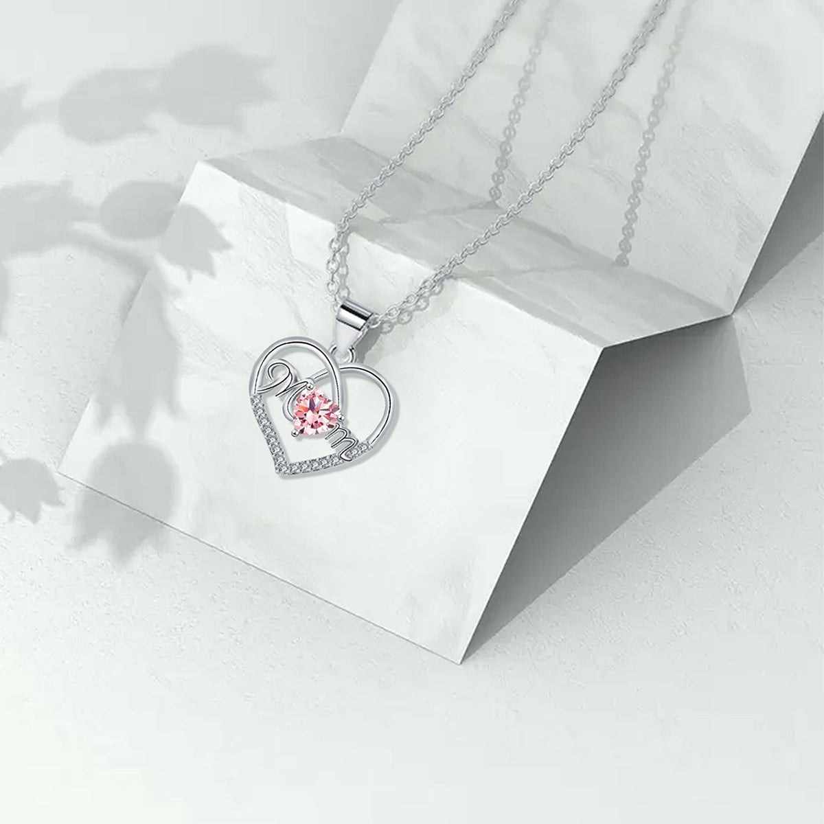 Copper With Silver Plated Heart Pendant Necklace