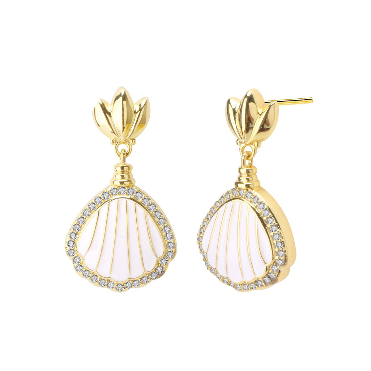 Copper With Gold Plated Fashion Jewelry Earrings