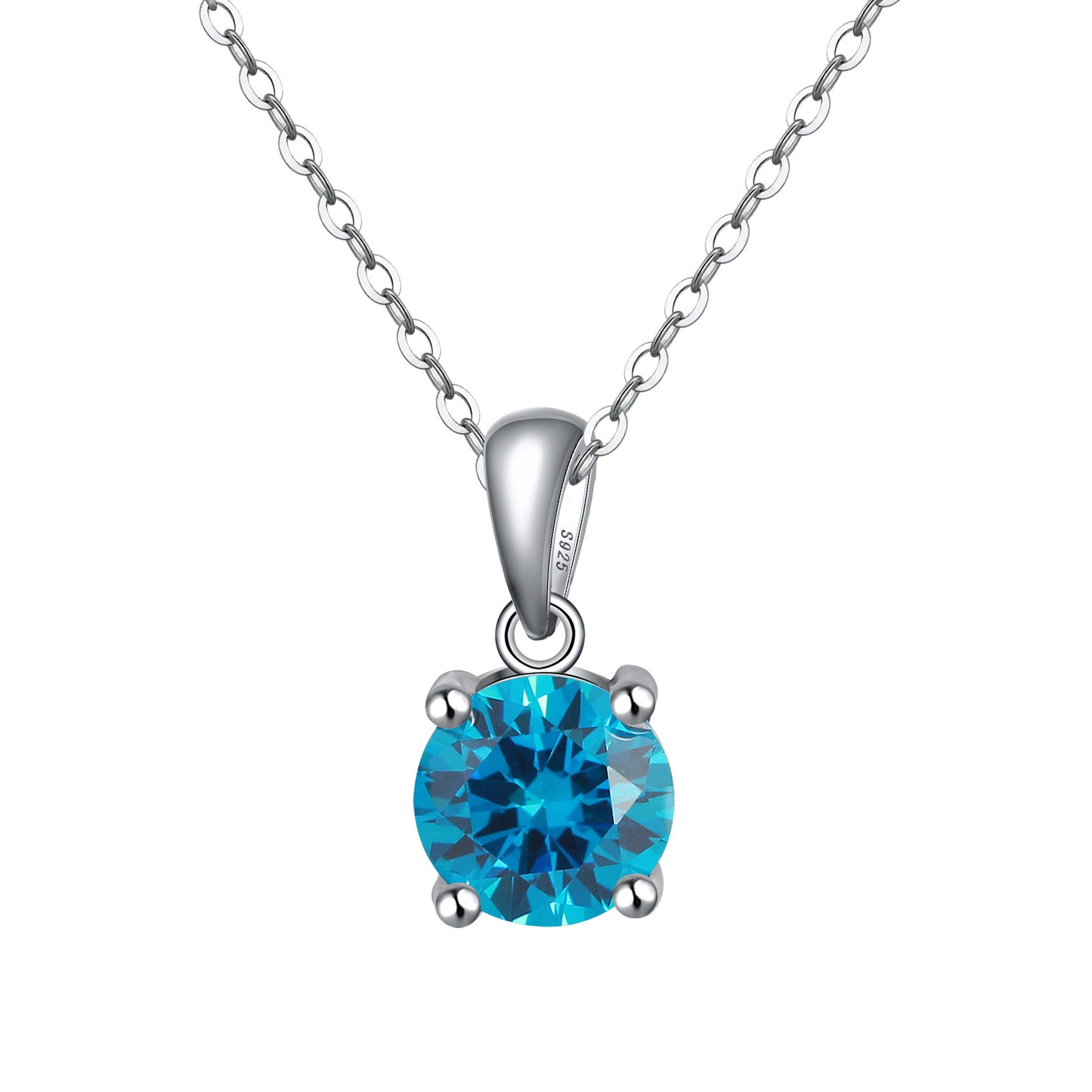 925 Sterling Silver Birthstone Necklace