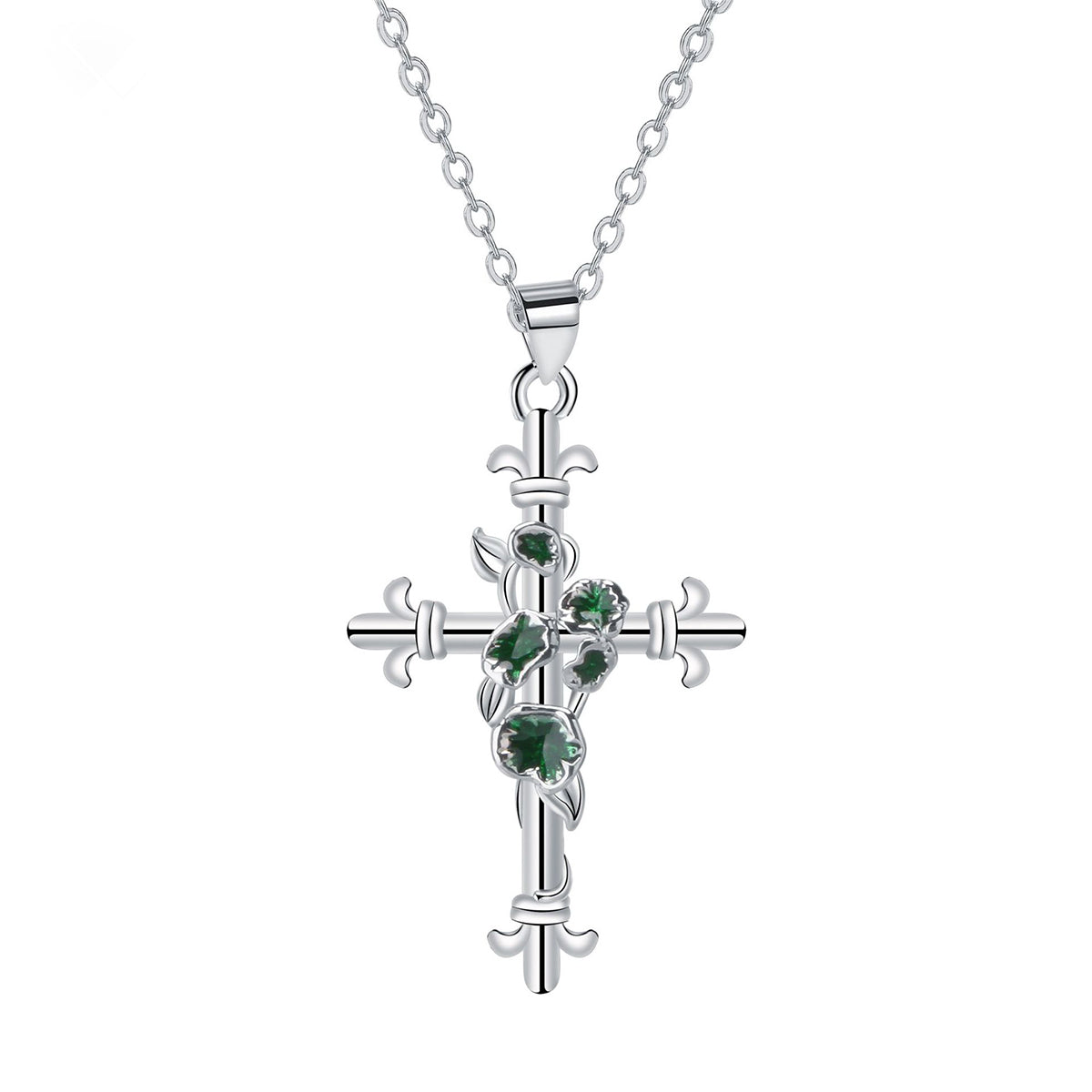 Copper With Silver Plated Cross Pendant Necklace
