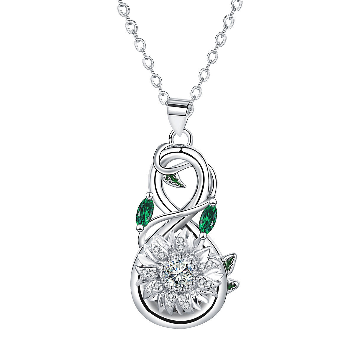 Copper With Silver Plated Infinity Pendant Necklace for Women
