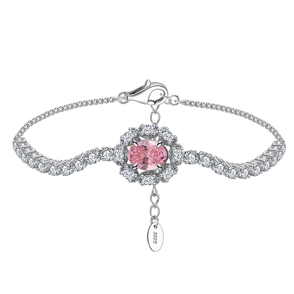 925 Sterling Silver Zircon Bracelet