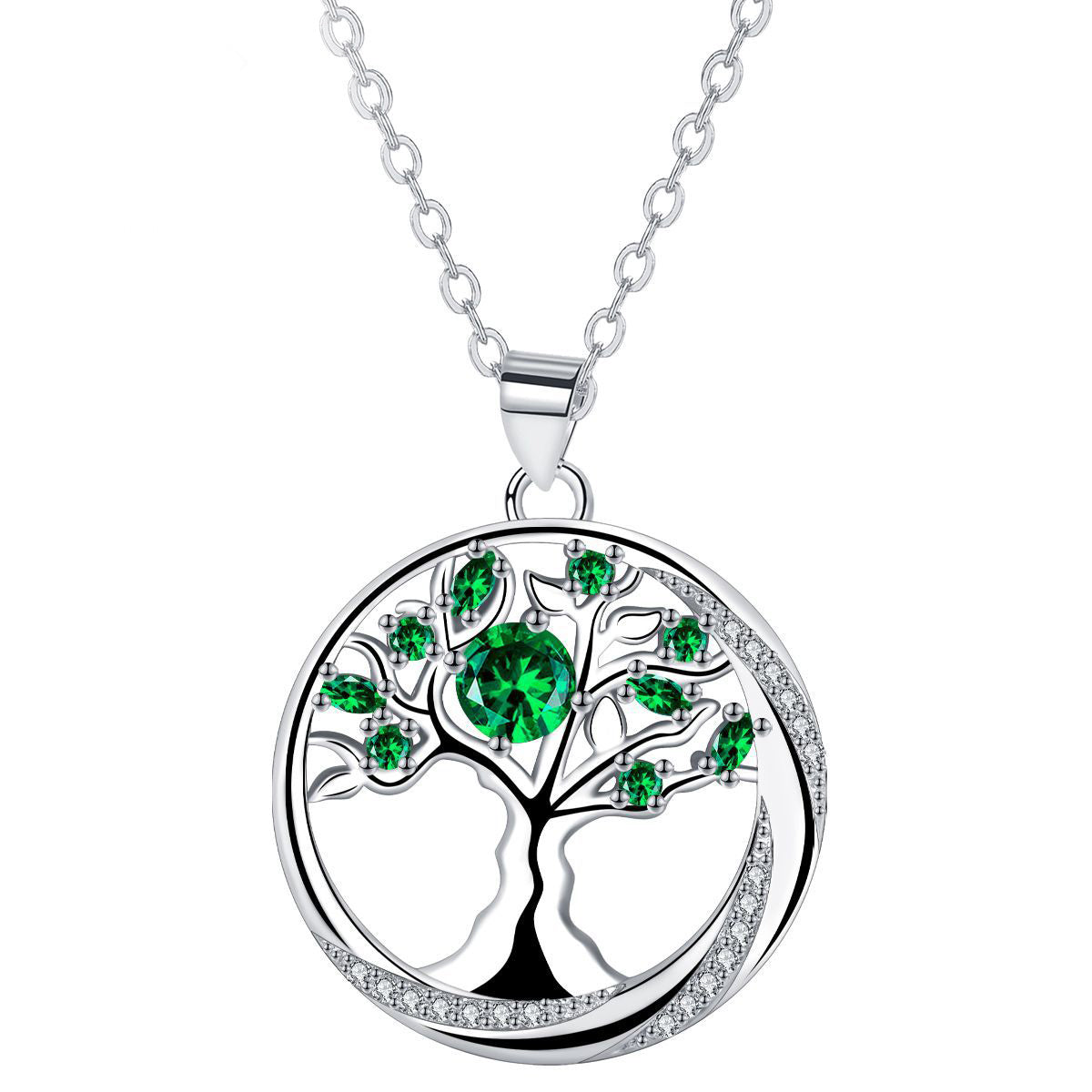Copper With Silver Plated Tree of Life Pendant Necklace