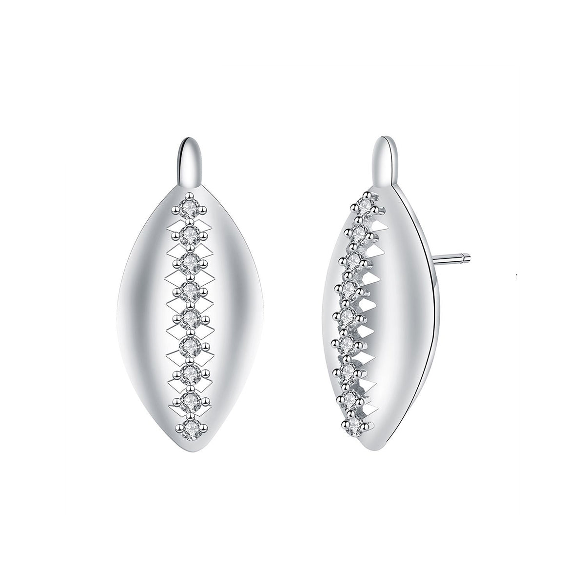 Copper With Silver Plated Fashion Jewelry Earrings