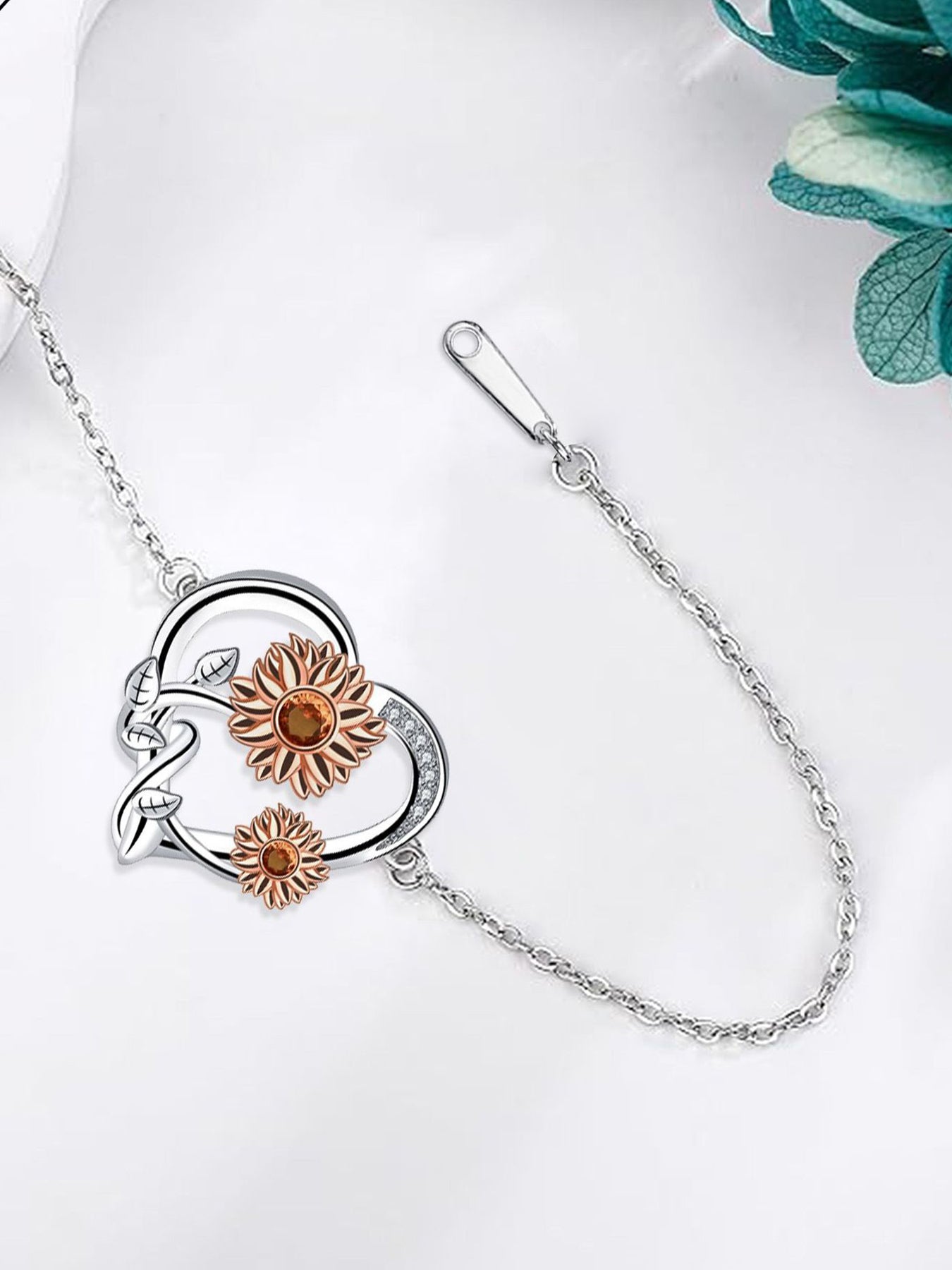 Sunflower Design Bracelet, Fashionable Jewelry for Women & Girls, Trendy All-match & Exquisite Jewelry for Birthday Gift