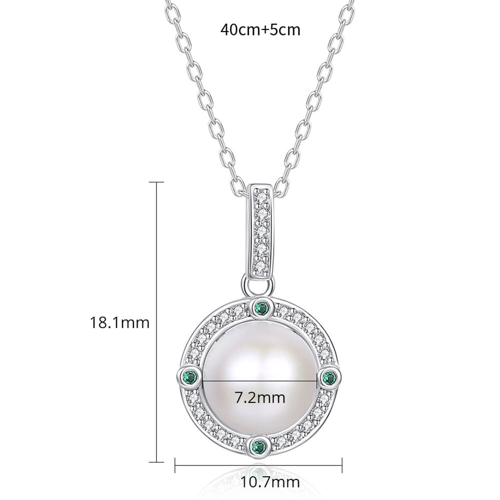 925 Sterling Silver Natural Pearl Drop Necklace Fashion Jewelry Gift for Women Girls