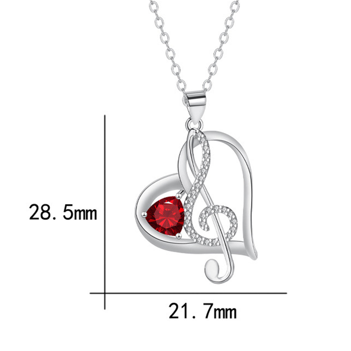 Copper With Silver Plated Heart Pendant Necklace