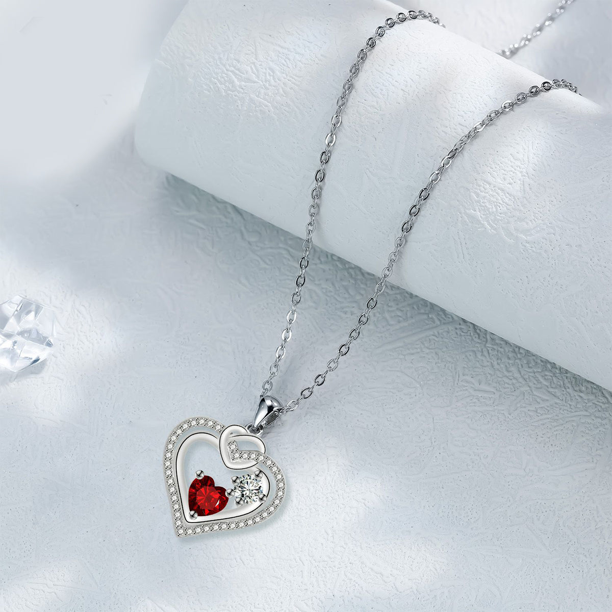 Copper With Silver Plated Heart Pendant Necklace