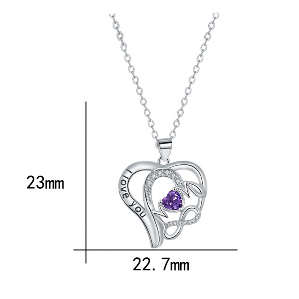 Copper With Silver Plated Heart Pendant Necklace