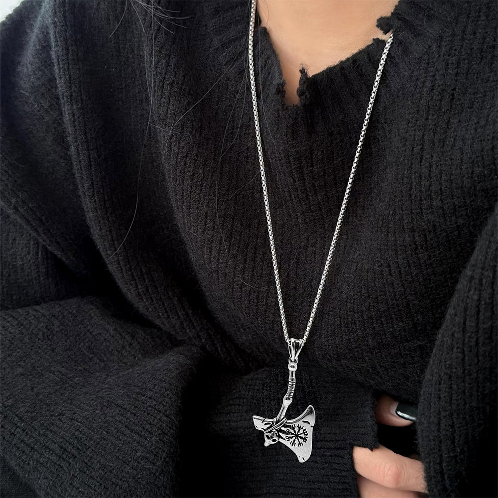 Battle Axe Pendant Necklace, Men Women's Fashion Jewelry, Perfect for Parties & Gifts, Elegant Accessory for Everyday Wear