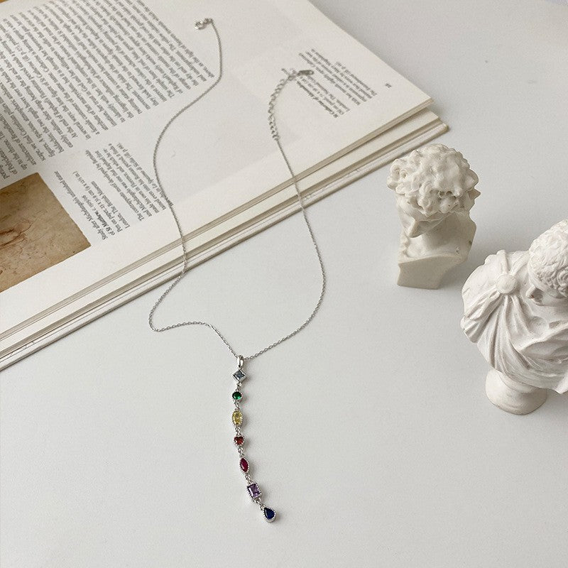 925 Sterling Silver Zircon Pendant Necklace