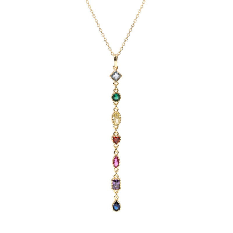 925 Sterling Silver Zircon Pendant Necklace