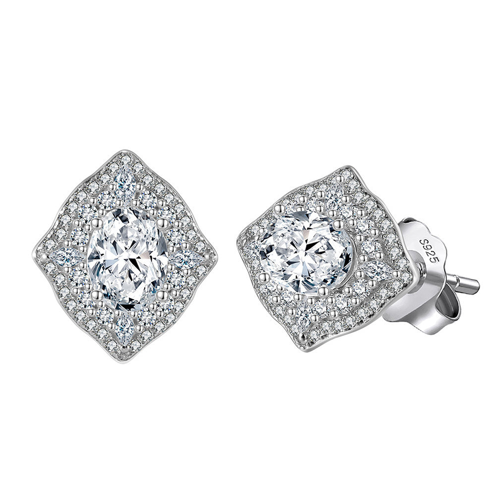 925 Sterling Silver Zircon Earrings