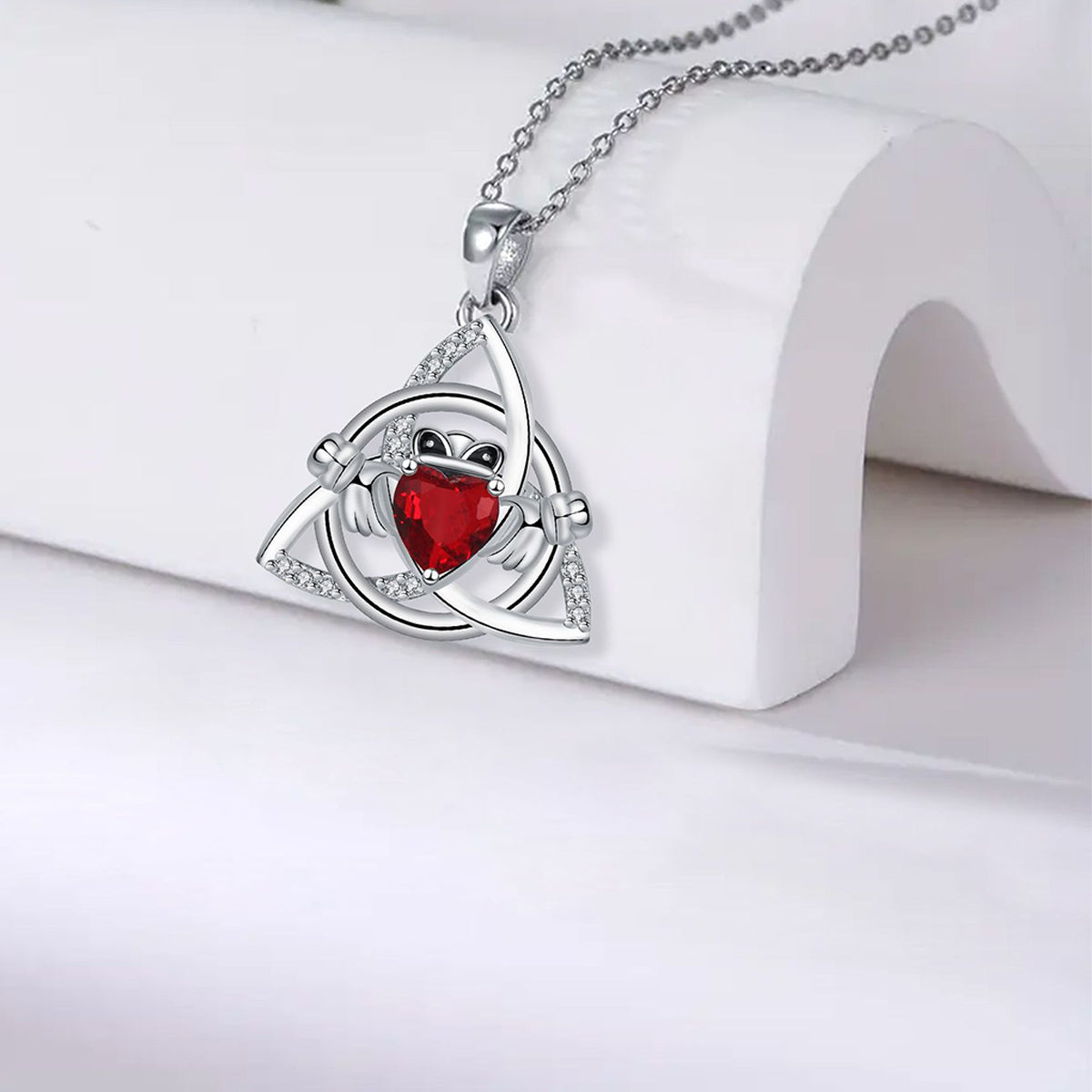 Copper With Silver Plated Knot Pendant Necklace