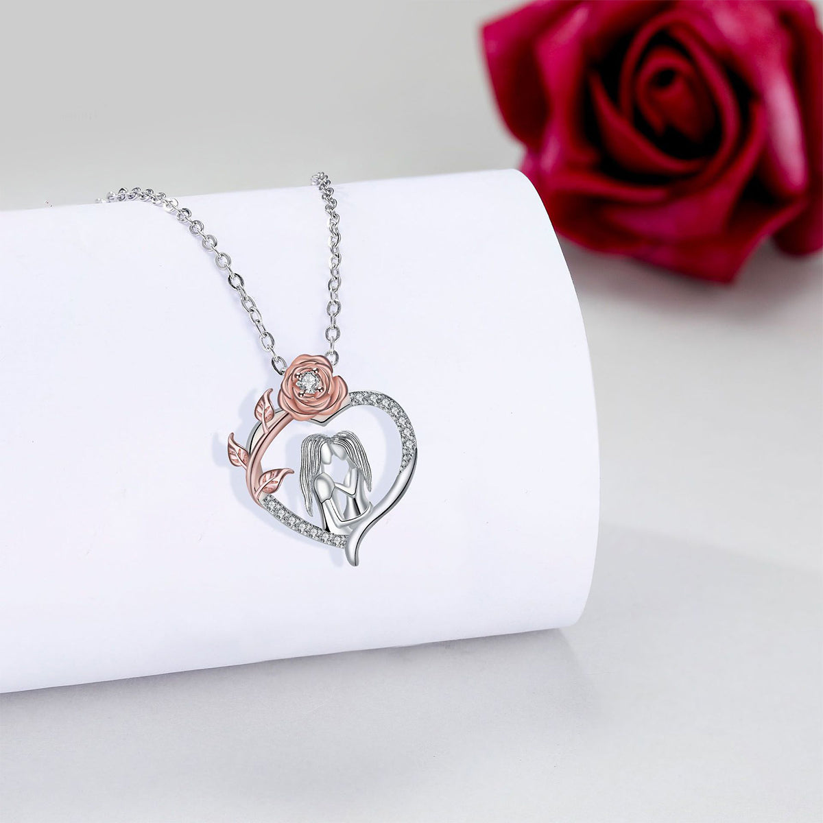 Copper With Silver Plated Tree Pendant Necklace