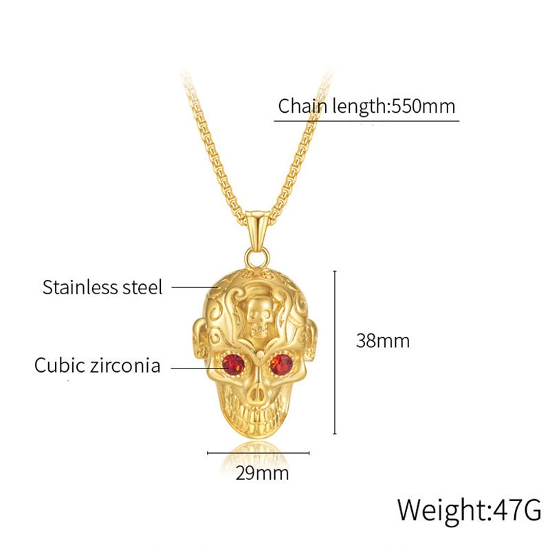 Stainless Steel Jewelry Skull Fashion Necklace Chain