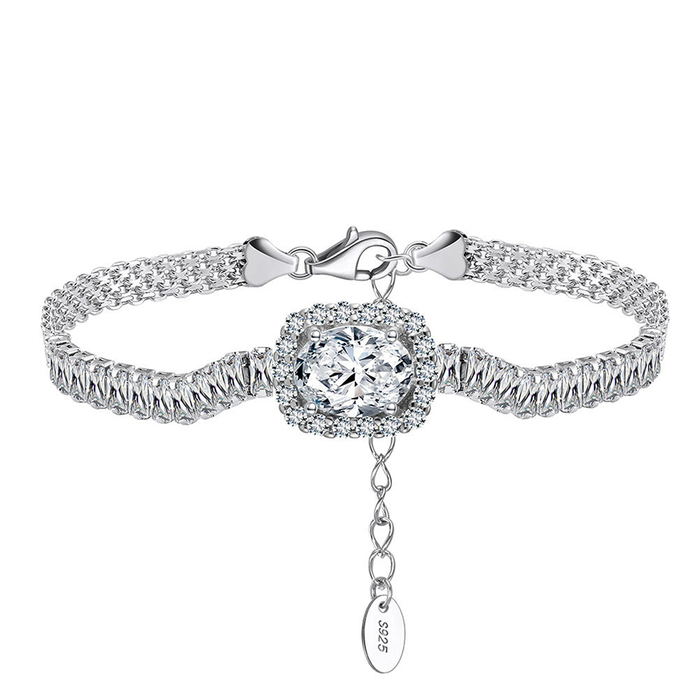 925 Sterling Silver Zircon Bracelet