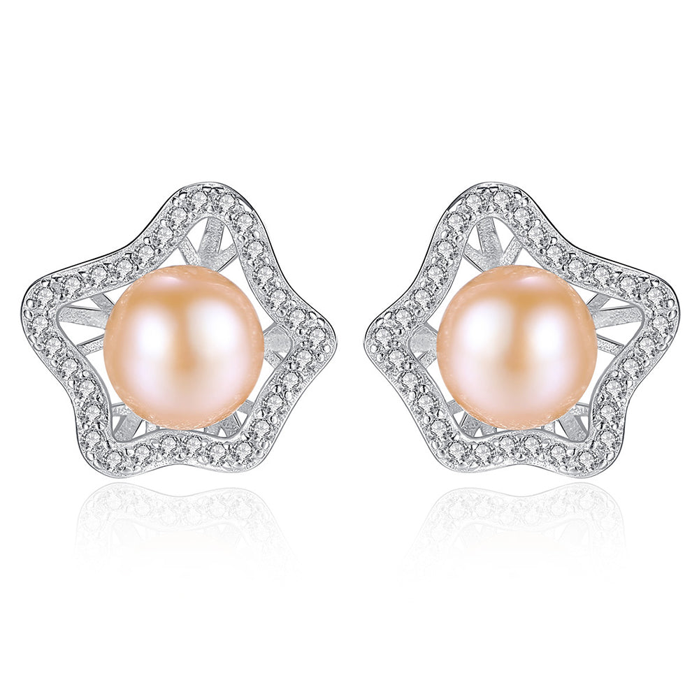 Pendientes colgantes de perla natural de plata de ley 925, joyería de moda, regalo para mujeres y niñas.