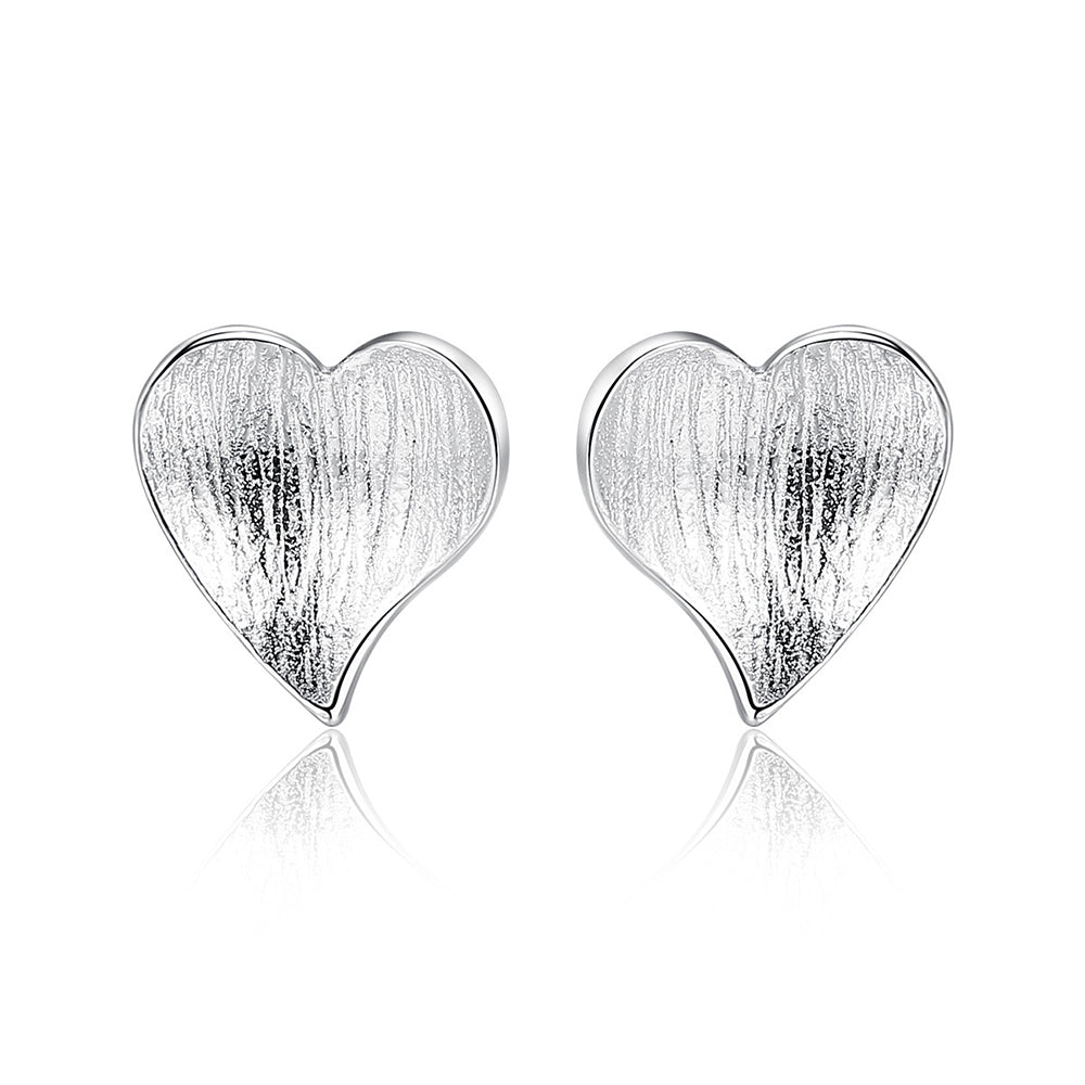 925 Sterling Silver Heart Earrings Fashion Jewelry Gift for Women Girls